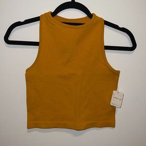 Free People "Hayley Racerback Brami" in Bright Orange, size XS/S